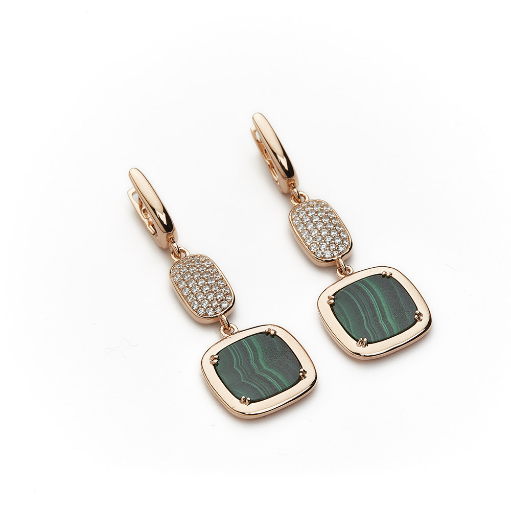 Orecchini Madì Malachite